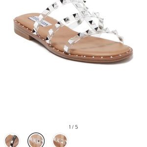 Steve Madden Clear gel rhinestone slide sandals. Never worn outside, only tried